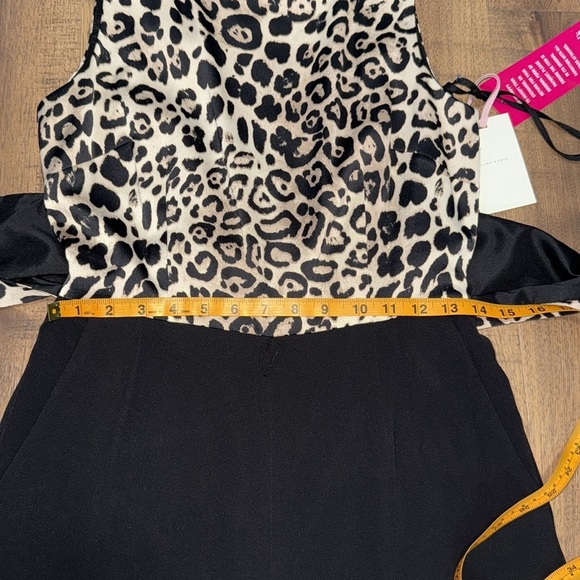 ALEX MARIE Leopard Print Jumpsuit with Black Pants - Picture 3 of 10